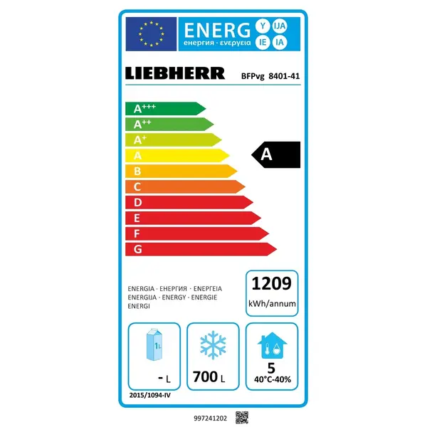 Bakkerij Vrieskast | PERFORMANCE | Energiezuinig | 854L (EN600x800) | Wit | -9°C/-35°C | Geforceerd | Temperatuur-/Deuralarm | Touchscreen + App | 787x1017x2115(h)mm