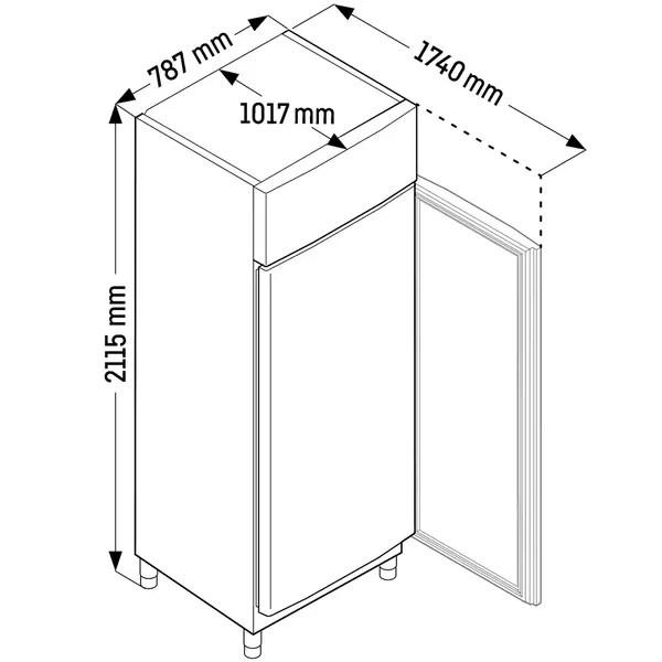 Bakkerij Koelkast | PERFECTION | Energiezuinig | 854L (EN600x800) | RVS | -5°C/+15°C | Geforceerd | Temperatuur-/Deuralarm | Vochtigheid Instelbaar | Touchscreen + App | Wielen (Geremd) | 787x1017x2135(h)mm