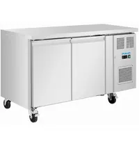 Polar Koelwerkbank | U-SERIE | Energiezuinig | 260L (2/1 GN) | 2 Deuren | -2°C/+8°C | Geforceerd | Wielen (Geremd) | 1360x600x860(h)mm