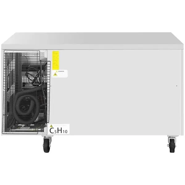 Koelwerkbank | U-SERIE | Energiezuinig | 260L (2/1 GN) | 2 Deuren | -2°C/+8°C | Geforceerd | Wielen (Geremd) | 1360x600x860(h)mm