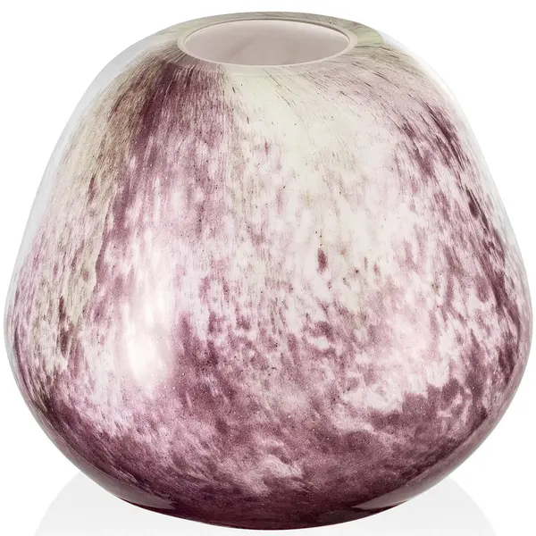 Kaarsenhouder | FUSION | Glas | Lichtpaars/Crème | Ø150x130(h)mm