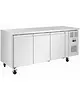 Polar Koelwerkbank | U-SERIE | 231L | 3 Deuren | -2°C/+8°C | Geforceerd | Wielen (Geremd) | 1795x600x860(h)mm 