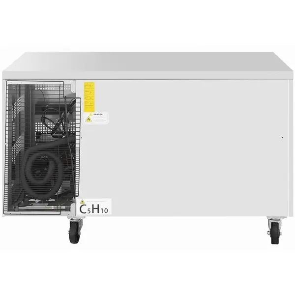 Koelwerkbank | U-SERIE | 314L (2/1 GN) | 1 Deur + 2 Laden | -2°C/+8°C | Geforceerd | Wielen (Geremd) | 1360x700x860(h)mm