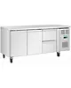 Polar Koelwerkbank | U-SERIE | 242L (1/1 GN) | 2 Deuren + 2 Laden | -2°C/+8°C | Geforceerd | Wielen (Geremd) | 1795x700x860(h)mm 