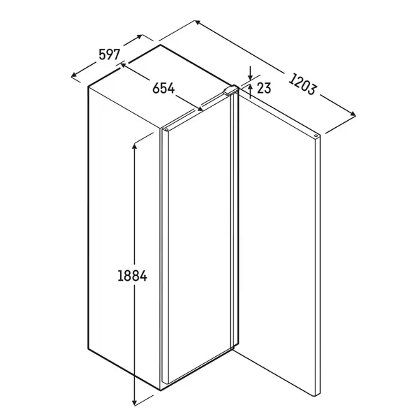 Koelkast | PERFORMANCE | 400L | Wit | +1°C/+15°C | Geforceerd | 597x654x1884(h)mm