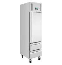 Polar Koelkast | G-SERIE | 292L (1/1 GN) | RVS | +2°C/+8°C | Geforceerd | Wielen (Geremd) | 484x745x2100(h)mm