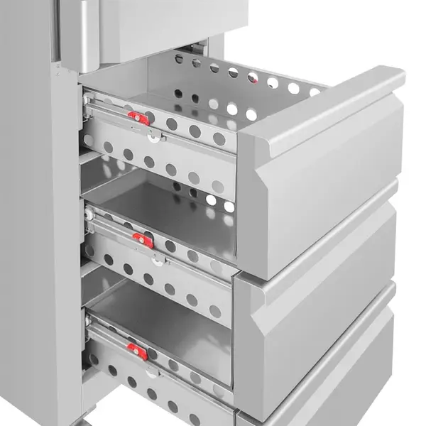 Koelkast | G-SERIE | 292L (1/1 GN) | RVS | +2°C/+8°C | Geforceerd | Wielen (Geremd) | 484x745x2100(h)mm