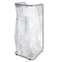 Luxus Afvalzakhouder | Staal | Grijs | 400L | Open | 600x600x1300(h)mm 