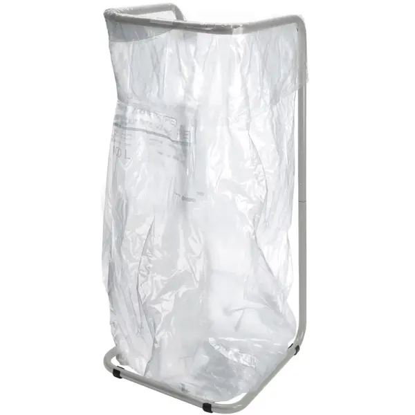 Afvalzakhouder | Staal | Grijs | 400L | Open | 600x600x1300(h)mm