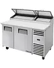 True Pizzawerkbank | 451L | 2 Deuren | Boven 8x 1/3 GN | 0°C/+5°C | Geforceerd | Wielen (Geremd) | 1531x820x1068(h)mm 