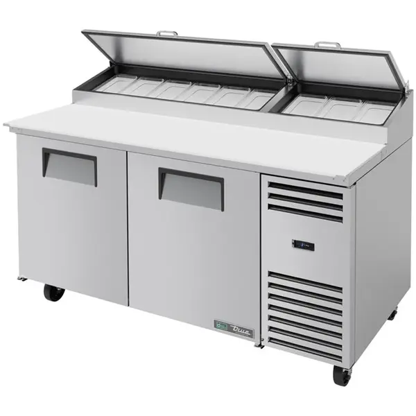 Pizzawerkbank | 583L | 2 Deuren | Boven 9x 1/3 GN | 0°C/+5°C | Geforceerd | Wielen (Geremd) | 1709x820x1068(h)mm