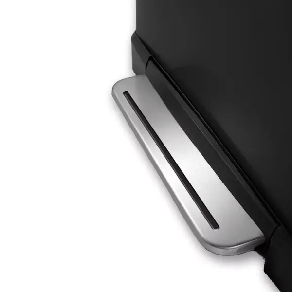 Pedaalemmer | E-CUBE | RVS | Zwart | 40L | Klapdeksel | Anti Fingerprint | 403x345x650(h)mm