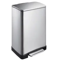 EKO Pedaalemmer | E-CUBE | RVS | 40L | Klapdeksel | Anti Fingerprint | 403x345x650(h)mm 
