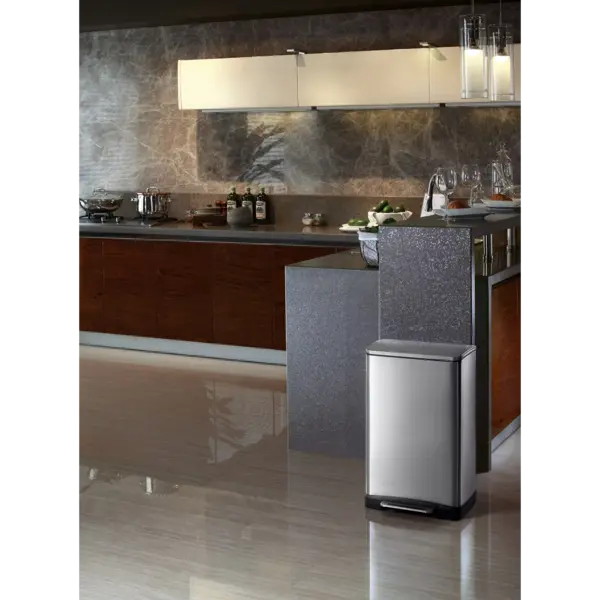 Pedaalemmer | E-CUBE | RVS | 40L | Klapdeksel | Anti Fingerprint | 403x345x650(h)mm