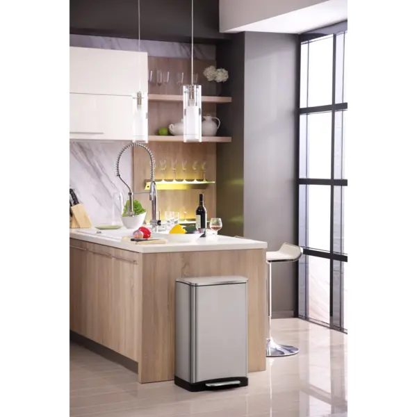 Pedaalemmer | E-CUBE | RVS | 40L | Klapdeksel | Anti Fingerprint | 403x345x650(h)mm