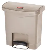 Rubbermaid Pedaalemmer | SLIM JIM | Kunststof | Beige | 15L | Klapdeksel | 377x230x399(h)mm