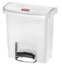 Rubbermaid Pedaalemmer | SLIM JIM | Kunststof | Wit | 15L | Klapdeksel | 377x230x399(h)mm