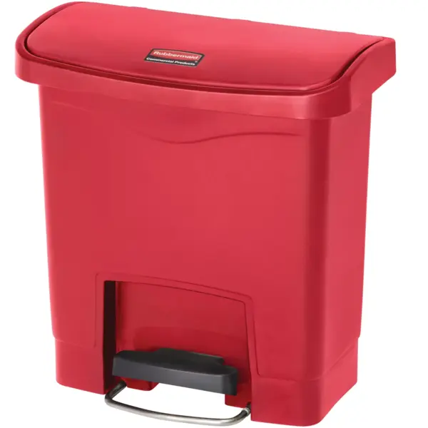 Pedaalemmer | SLIM JIM | Kunststof | Rood | 15L | Klapdeksel | 377x230x399(h)mm