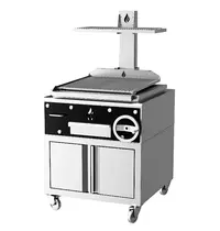 Roaster Grills Houtskoolgrill | PARRILLA | Oppervlak 630x620 | 200°C/250°C | Verstelbare Grillhoogte/-Hoek | Onderkast | Wielen (Geremd) | 800x825x1550(h)mm