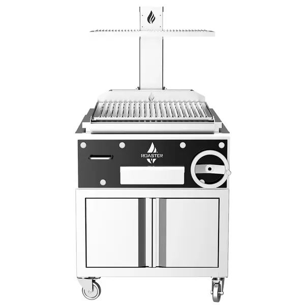 Houtskoolgrill | PARRILLA | Oppervlak 630x620 | 200°C/250°C | Verstelbare Grillhoogte/-Hoek | Onderkast | Wielen (Geremd) | 800x825x1550(h)mm