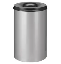 V-Part Afvalbak | Aluminium | Zwart | 110L | Open | Vlamdovend | Ø470x720(h)mm 