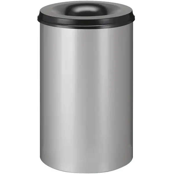 Afvalbak | Aluminium | Zwart | 110L | Open | Vlamdovend | Ø470x720(h)mm