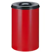 V-Part Afvalbak | Metaal | Rood/Zwart | 110L | Open | Vlamdovend | Ø470x720(h)mm