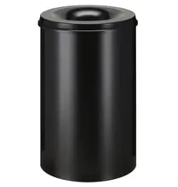 V-Part Afvalbak | Metaal | Zwart | 110L | Open | Vlamdovend | Ø470x720(h)mm