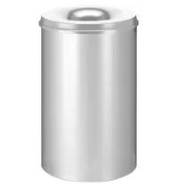 V-Part Afvalbak | Metaal | Zilver | 110L | Open | Vlamdovend | Ø470x720(h)mm