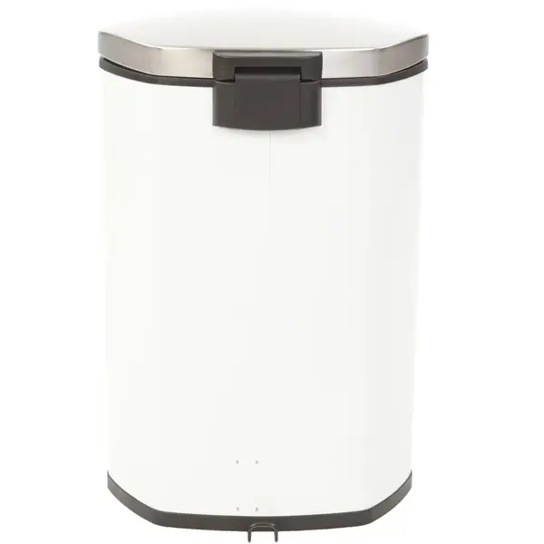 Pedaalemmer | SHELL BIN | RVS | Wit | 50L | Klapdeksel | Anti Fingerprint | 450x406x690(h)mm