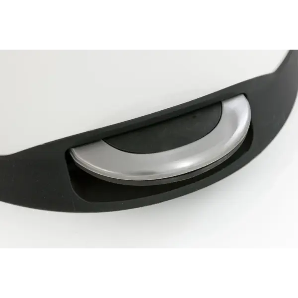 Pedaalemmer | SHELL BIN | RVS | Wit | 50L | Klapdeksel | Anti Fingerprint | 450x406x690(h)mm