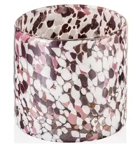 YUYU Kaarsenhouder | SPRINKLES BERRY  | Glas | Donkerpaars/Roze | Ø100x100(h)mm 