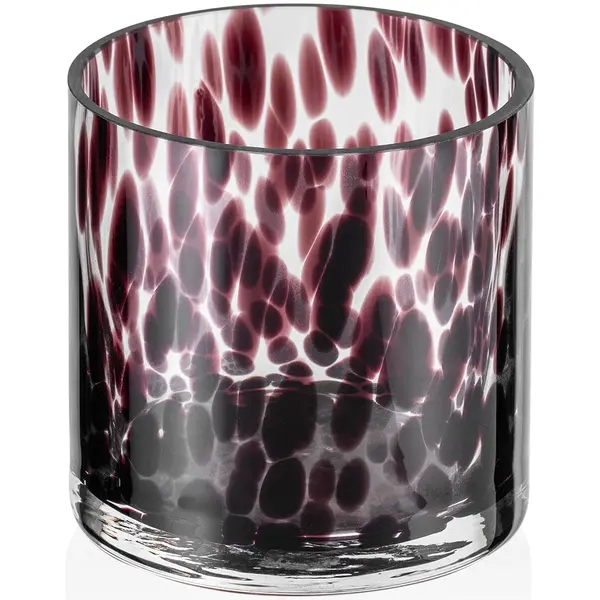 Kaarsenhouder | SPRINKLES BRAMBLE  | Glas | Donkerpaars | Ø90x90(h)mm