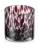 YUYU Kaarsenhouder | SPRINKLES BRAMBLE  | Glas | Donkerpaars | Ø90x90(h)mm 