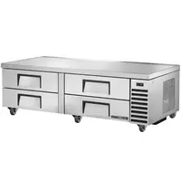 True Koelwerkbank | Laag Model | 104L | 4 Laden (1/1 GN) | 0°C/+3°C | Geforceerd | Wielen (Geremd) | 1839x816x645(h)mm