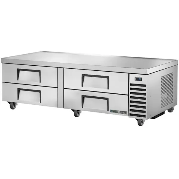 Koelwerkbank | Laag Model | 104L | 4 Laden (1/1 GN) | 0°C/+3°C | Geforceerd | Wielen (Geremd) | 1839x816x645(h)mm