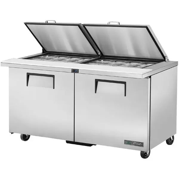 Saladette | 439L | 2 Deuren | Boven 24x 1/6 GN | 0°C/+5°C | Geforceerd | Klapdeksel | Wielen (Geremd) | 1534x867x961(h)mm