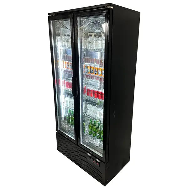 Drankenkoeling | 458L | Zwart | 0°C/+10°C | Geforceerd | Draaideuren | 900x515x1820(h)mm
