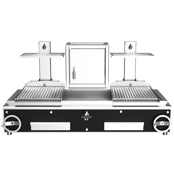 Houtskoolgrill | PARRILLA F | Oppervlak 1000x620 | 200°C/250°C | Houtvuurhaard | Verstelbare Grillhoogte/-Hoek | 1850x825x1000(h)mm