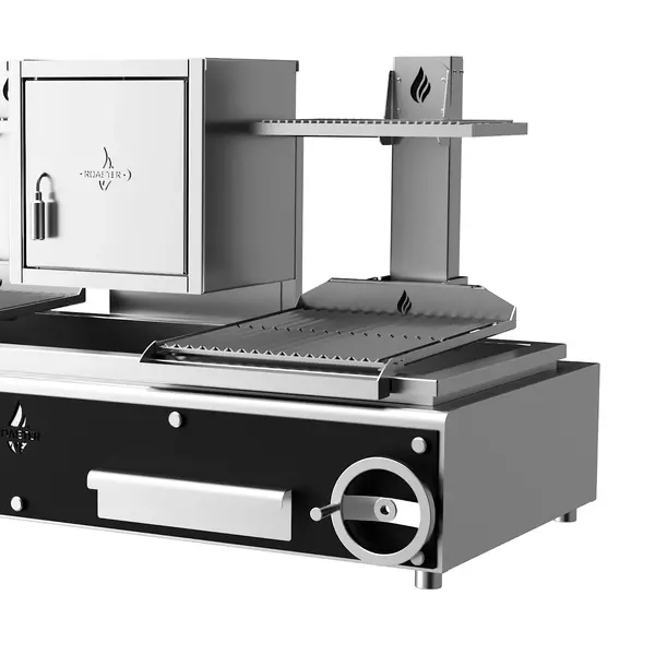 Houtskoolgrill | PARRILLA F | Oppervlak 1000x620 | 200°C/250°C | Houtvuurhaard | Verstelbare Grillhoogte/-Hoek | 1850x825x1000(h)mm