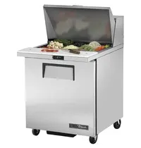 True Saladette | 184L | 1 Deur | Boven 12x 1/6 GN | 0°C/+5°C | Geforceerd | Klapdeksel | Wielen (Geremd) | 702x867x1185(h)mm