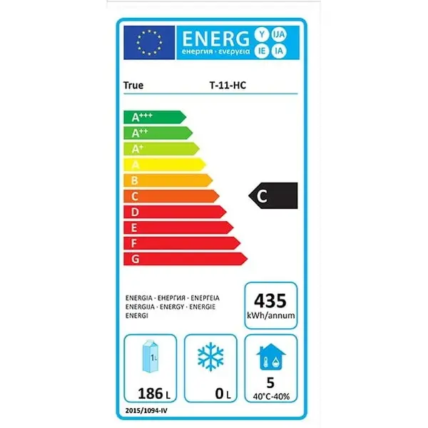 Koelkast | 311L | RVS | 0°C/+3°C | Geforceerd | Wielen | 487x539x1855(h)mm