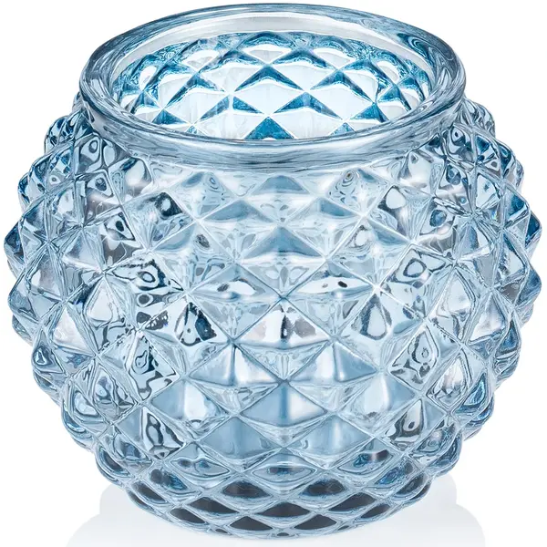 Kaarsenhouder | BALL STEEL BLUE  | Glas | Blauw | Ø75x60(h)mm