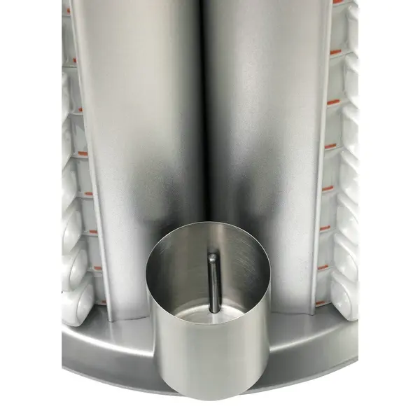 Kopjesverwarmer | Aluminium/RVS | 48 Kopjes + 4 Lepelbakjes | 30°C/45°C | Draaibaar | 0.2kW (230V) | Ø360x415(h)mm