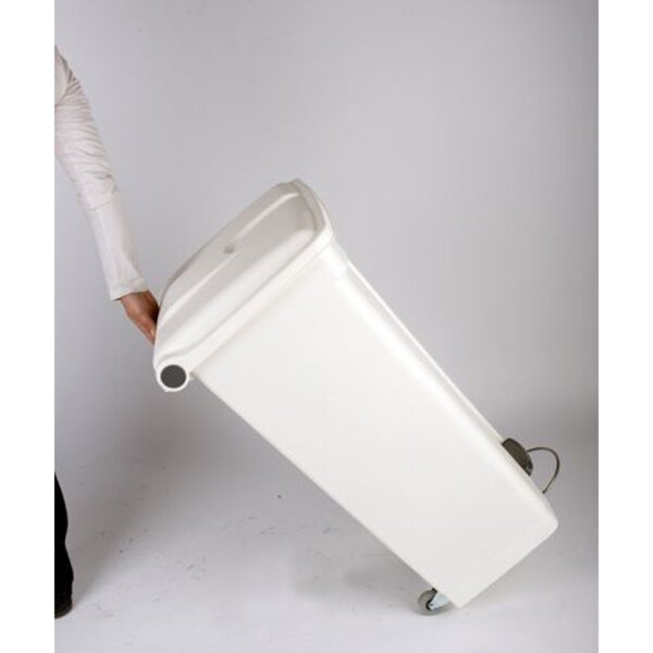 Pedaalemmer | Kunststof (Zwart/Bruin) | 90L | Klapdeksel | Hygiëne (HACCP) + Afvalscheiding | Wielen | 500x412x820(h)mm