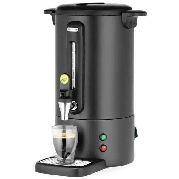 Koffiepercolator | UNIQ (Design by Bronwasser) | Zwart | 7L | 1.05kW (230V) | Enkelwandig | Lekbak | 307x330x450(h)mm