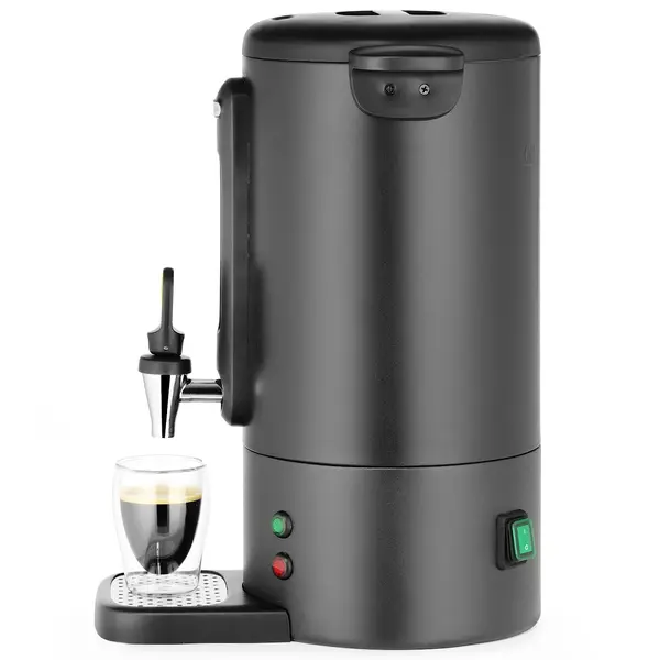 Koffiepercolator | UNIQ (Design by Bronwasser) | Zwart | 7L | 1.05kW (230V) | Enkelwandig | Lekbak | 307x330x450(h)mm