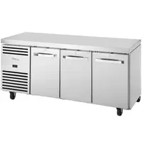 True Koelwerkbank | Energiezuinig | 435L | 3 Deuren (1/1 GN) | 0°C/+3°C | Geforceerd | Wielen (Geremd) | 1865x700x900(h)mm