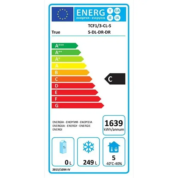 Vrieswerkbank | 435L | 3 Deuren (1/1 GN) | -18°C/-23°C | Geforceerd | Wielen (Geremd) | 1865x700x900(h)mm