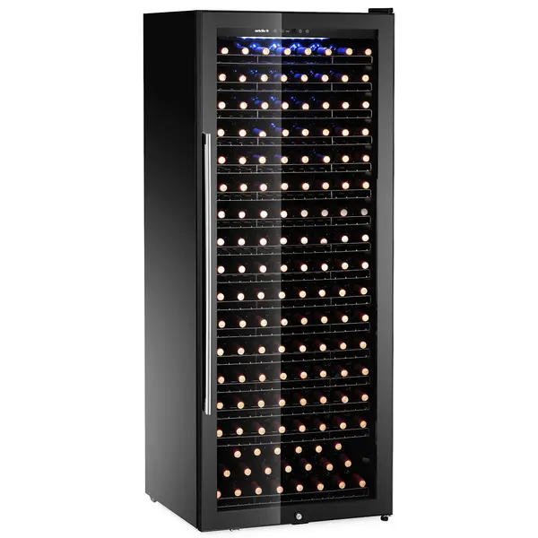 Wijnkoelkast | 542L (224x 75cl) | Zwart | 1 Zone | +5°C/+22°C | Statisch + Ventilator | 685x700x1833(h)mm